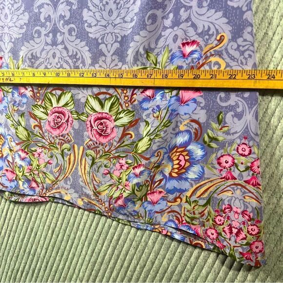 Sundance S Impressions Dress Short Sleeve Knee Length Purple Floral‎ - Picture 3 of 9